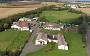 An aerial view of Fenton Barns